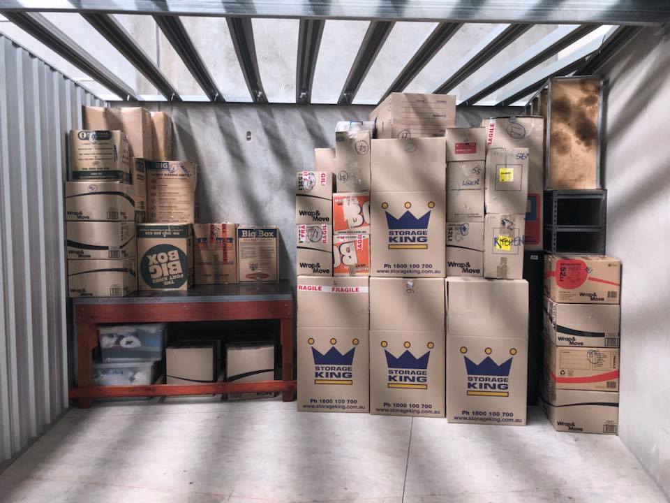 Organized storage boxes ready for furniture removal - Melbourne removalists